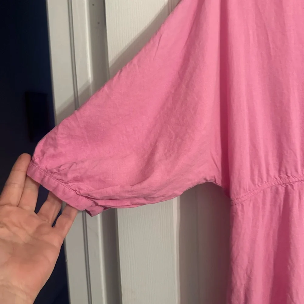 Zara Linen Blend Slouchy Pink Romper